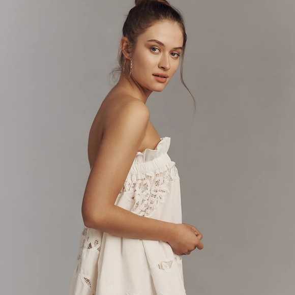 ANTHRO STRAPLESS LACE MINI DRESS BY MAUVE NWT - Picture 5 of 7